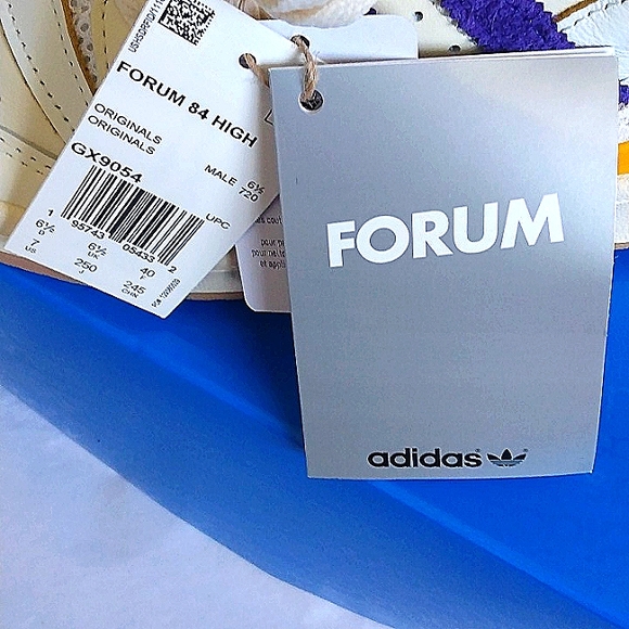ADIDAS FORUM 84 High Top BASKETBALL SHOES GX9054 Sz 7 NWT Ivory Color Lets play! - Picture 15 of 17